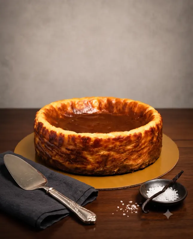 Classic Basque Cheesecake — whole gourmet burnt cheesecake by Moi Doughssier, Vashi